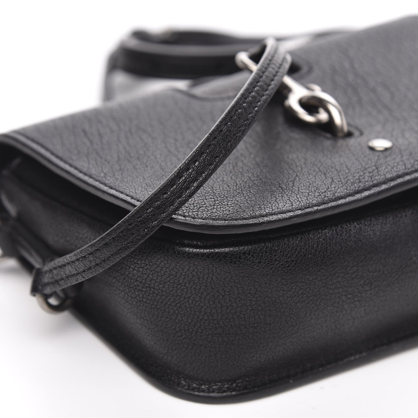 Lambskin Toy Charlotte Messenger Bag Black