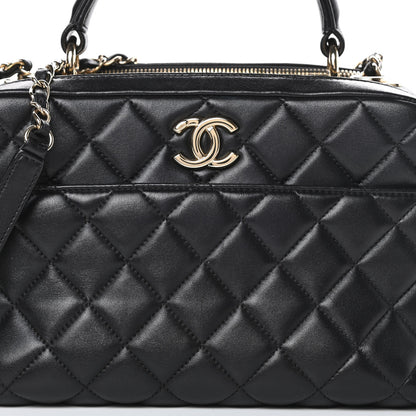 Chanel Lambskin Quilted Medium Trendy CC Bowling Bag Black 9 of 14