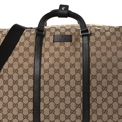 Gucci Monogram Dollar Calfskin Large Boston Duffle Bag Beige Ebony Testa di Moro Marrone Scuro 7 of 14