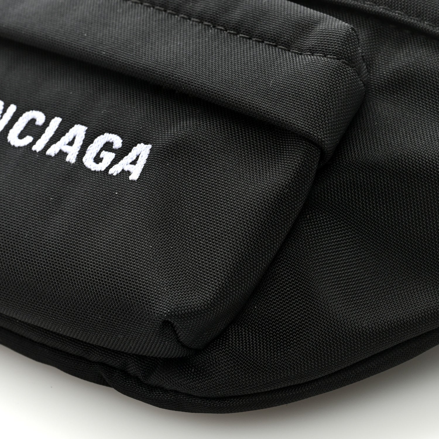 Balenciaga Sport Nylon Logo Embroidered Small Wheel Beltpack Black 8 of 8
