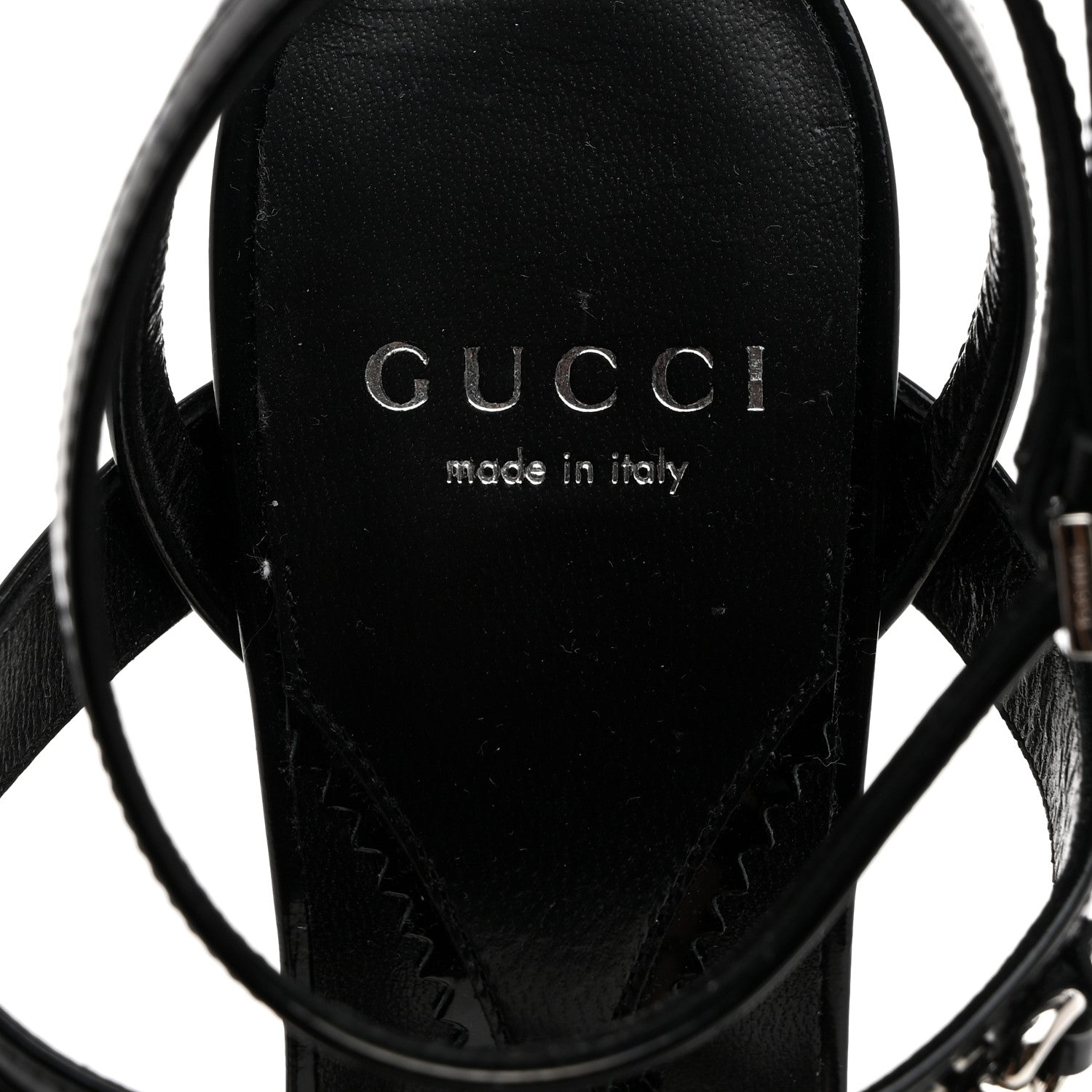 Gucci Nappa Regent Strappy Horsebit Sandals 37 Black 6 of 8