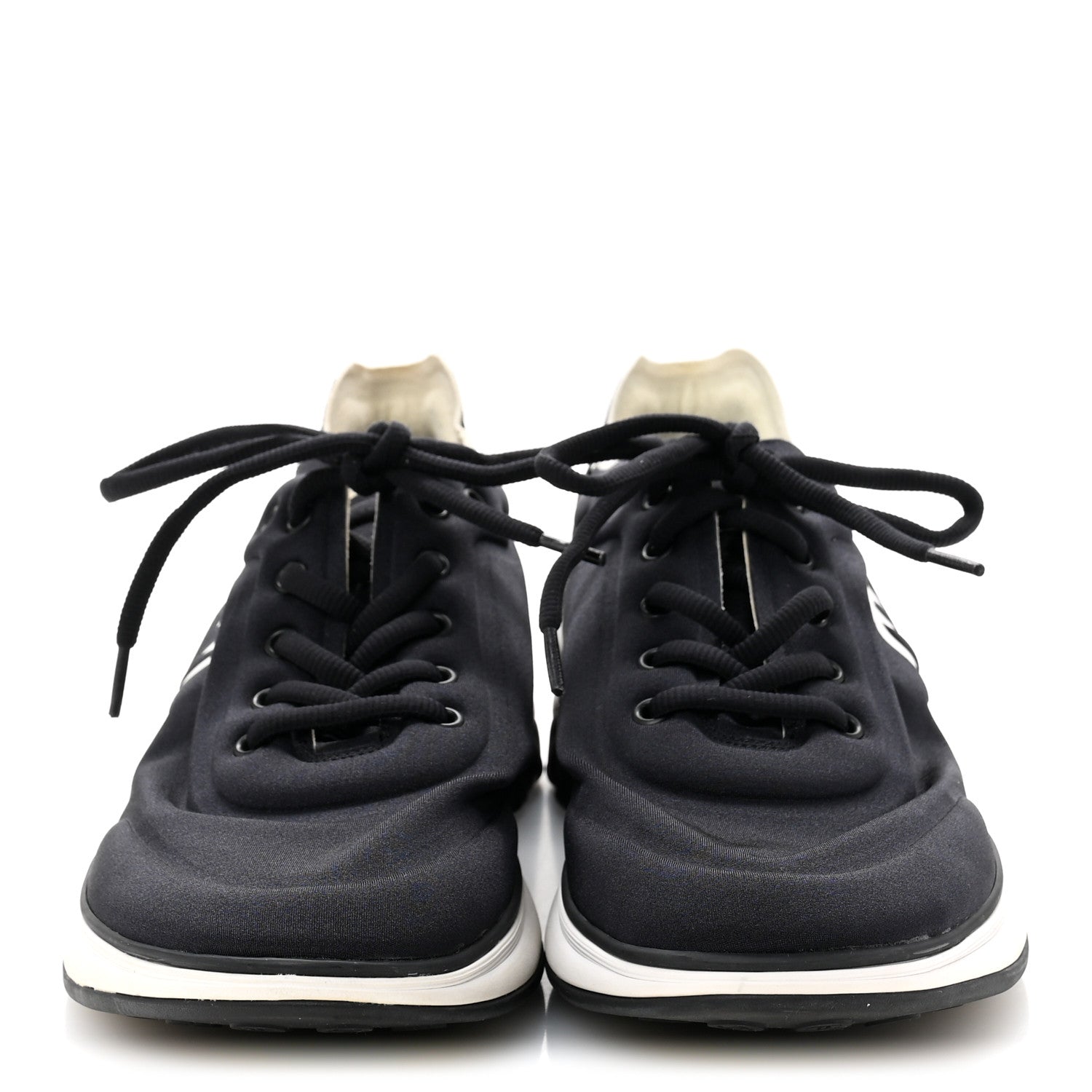 Chanel Mesh Lycra Thermoplastic Mens Sneakers 44 Black 3 of 8