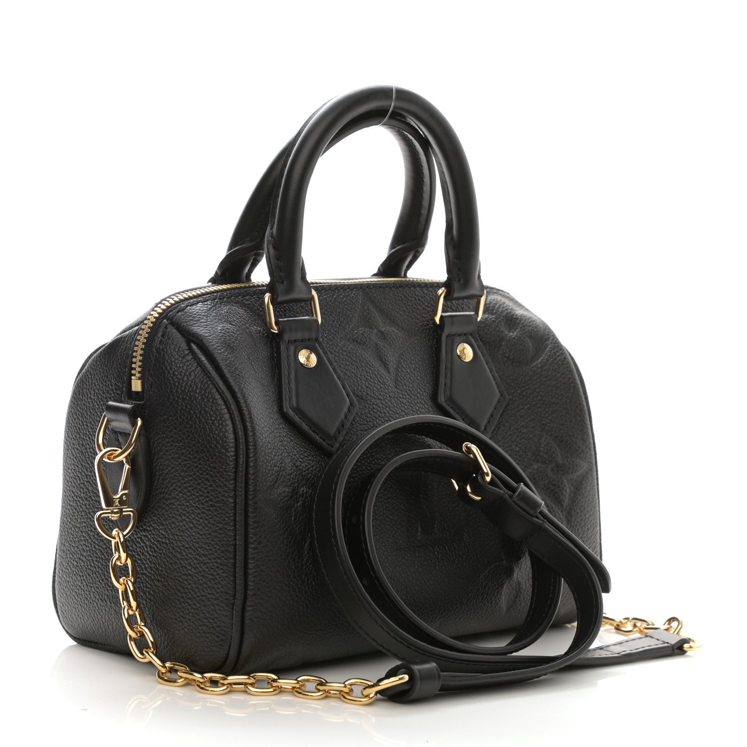 Louis Vuitton Empreinte Monogram Giant Speedy Bandouliere 20 Black 3 of 7