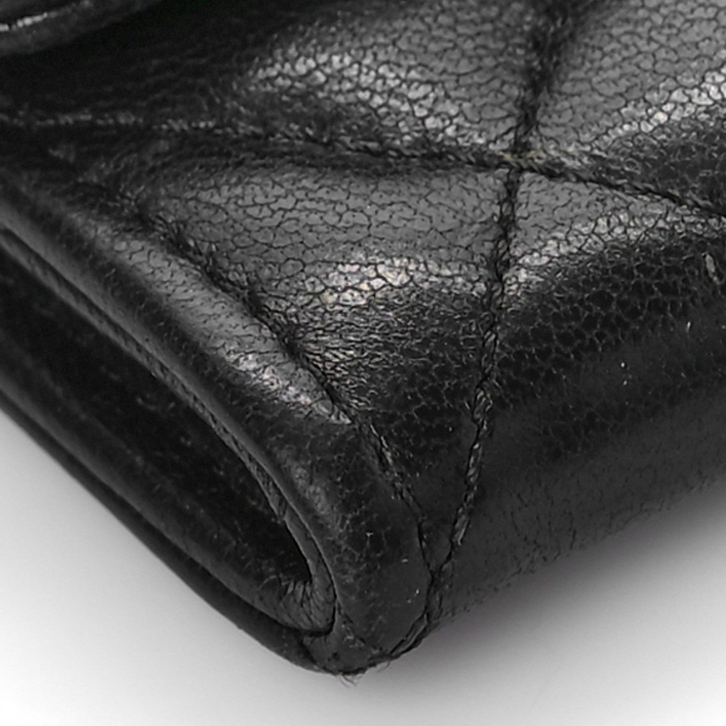 Chanel Lambskin Quilted Flap Card Holder Wallet Black 9 of 11