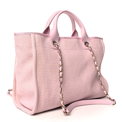 Chanel Mixed Fibers Small Deauville Tote Pink 4 of 12