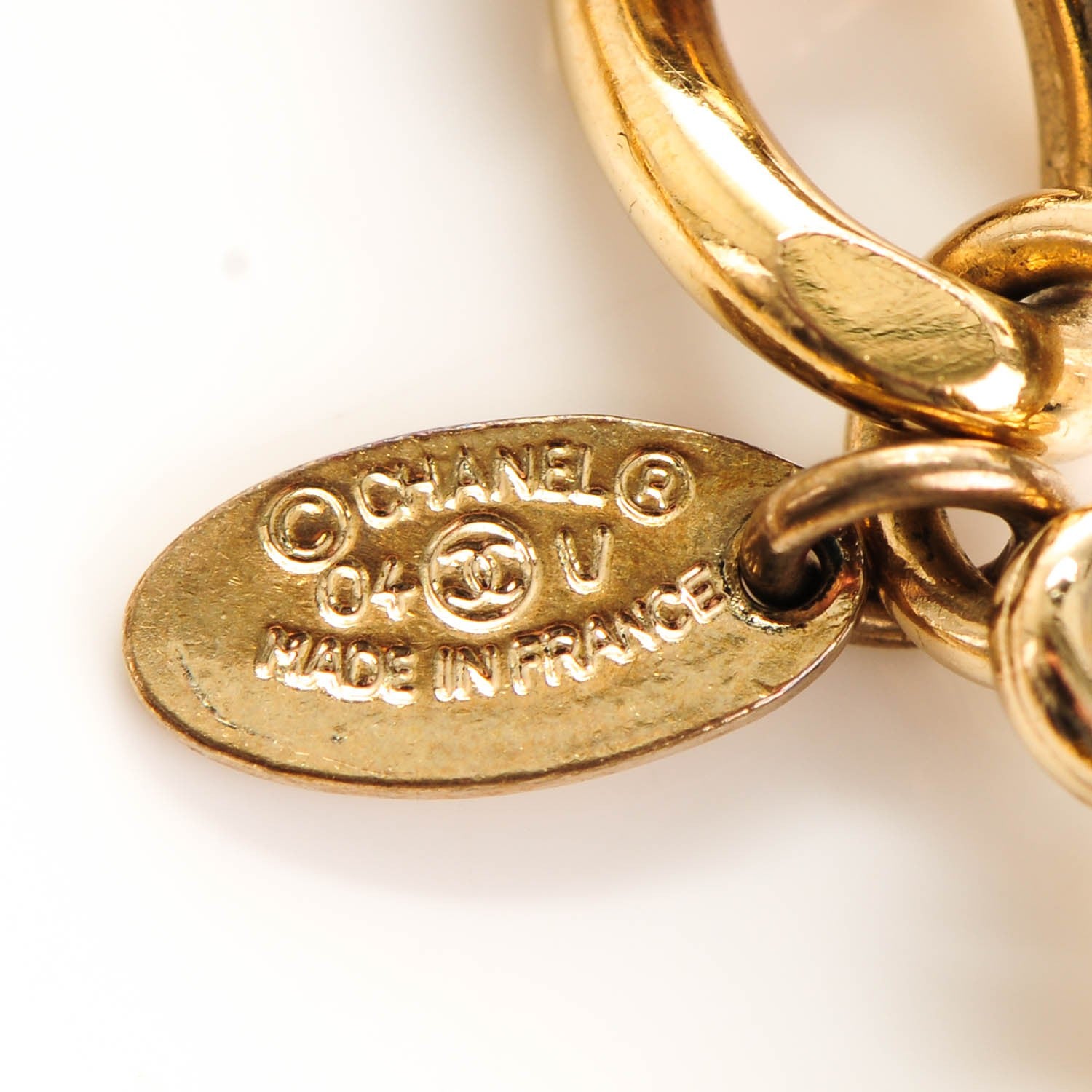 Chanel CC Logo Charms Bracelet Gold 3 of 3