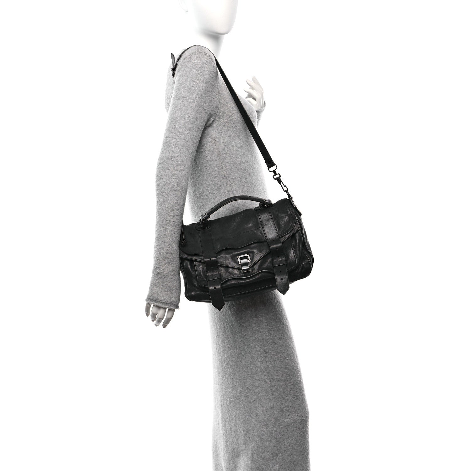 Proenza Schouler Lambskin Medium PS1 Satchel  Black 2 of 10