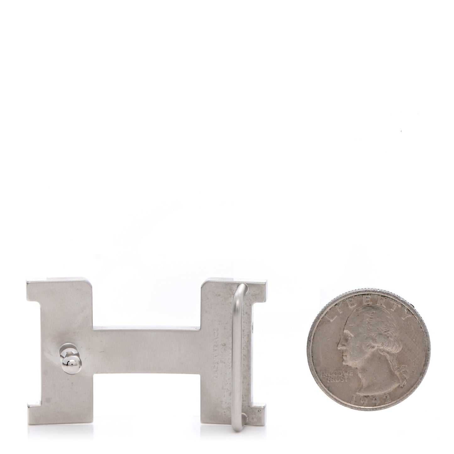 Palladium Guilloche 32mm H Belt Buckle