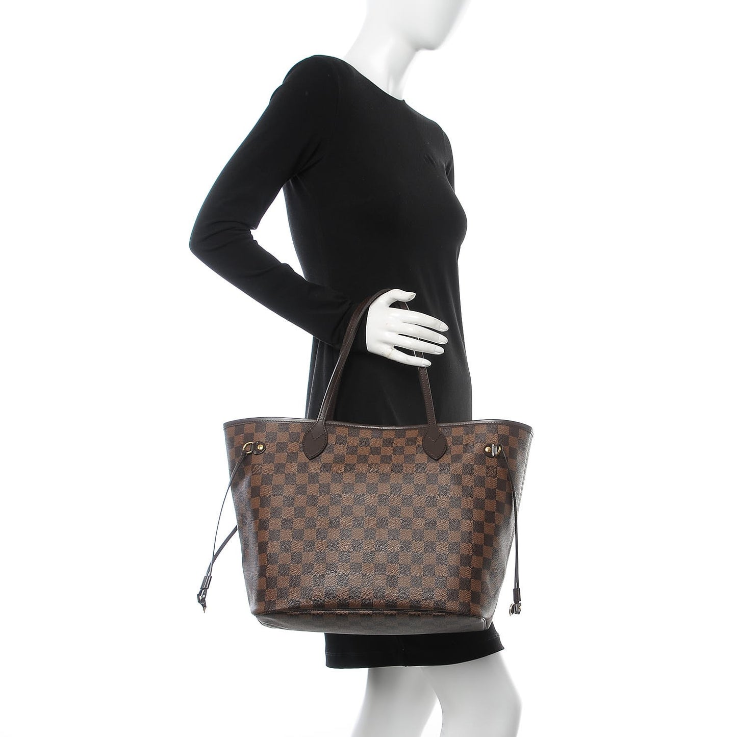 Damier Ebene Neo Neverfull MM Rose Ballerine