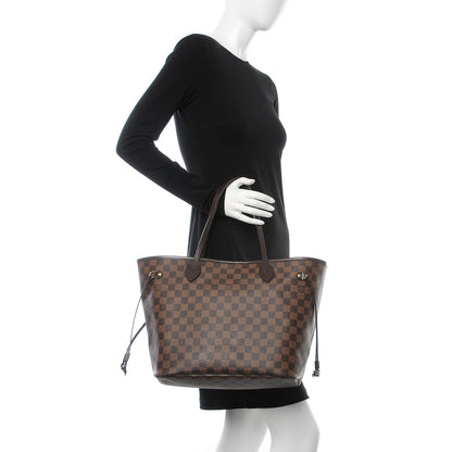 Louis Vuitton Damier Ebene Neo Neverfull MM Rose Ballerine 2 of 9