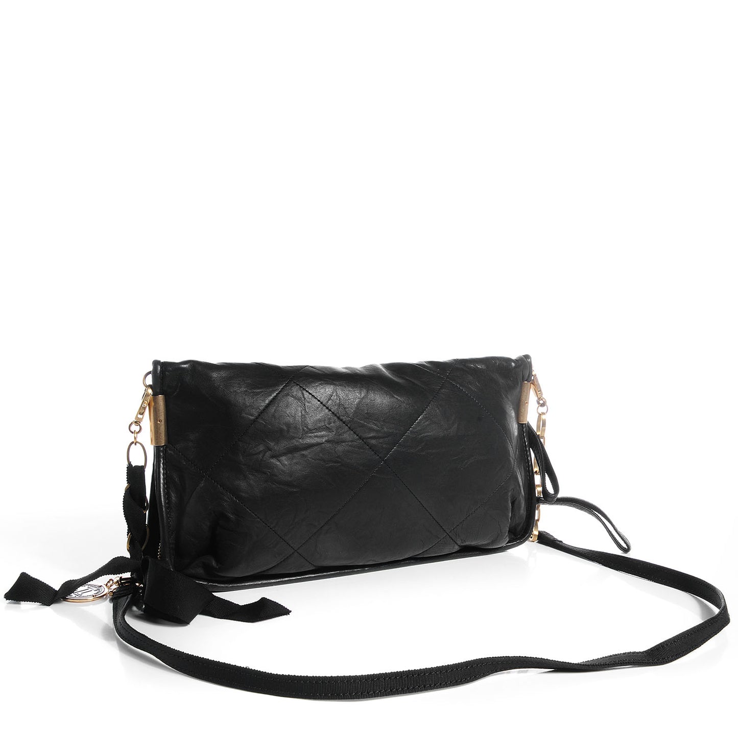 Lambskin Amalia Shoulder Bag Black