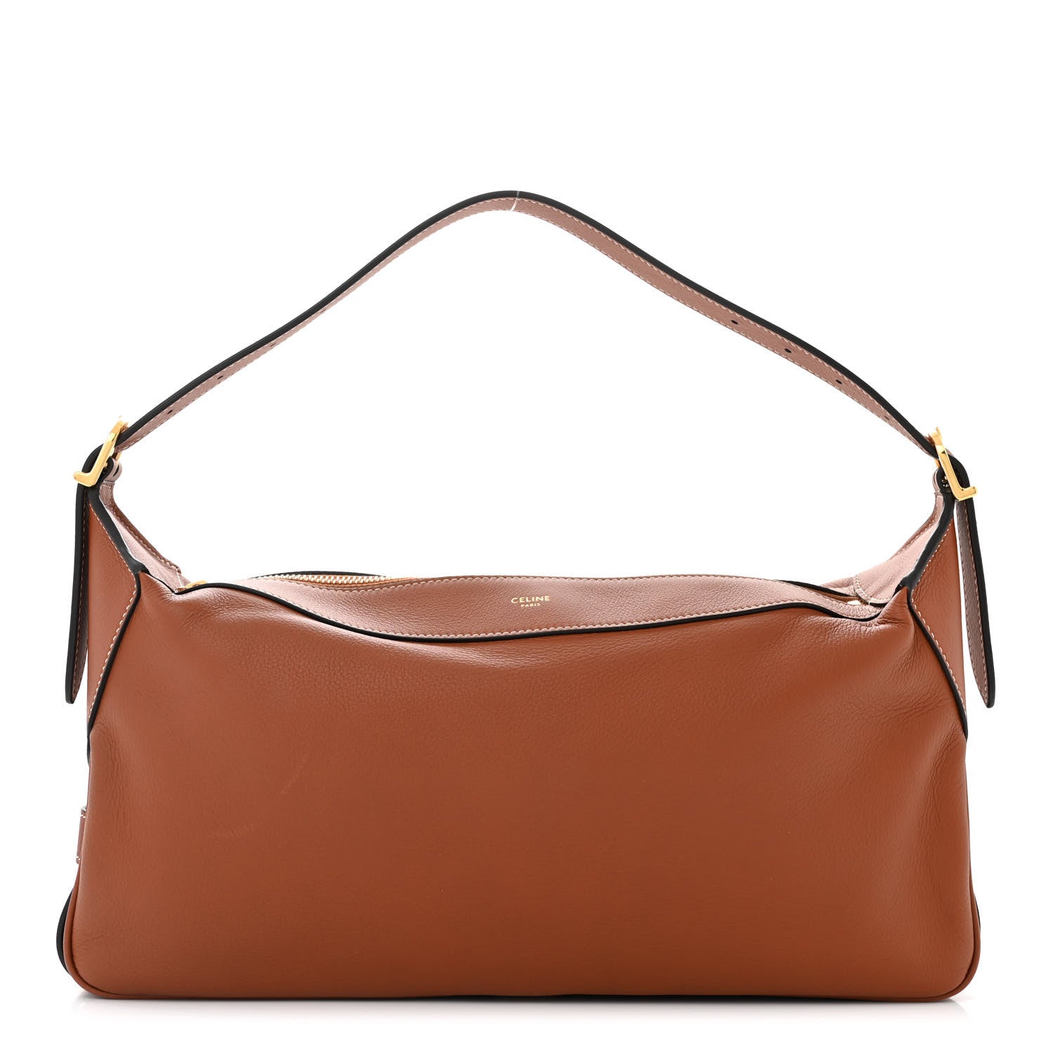 Celine Supple Calfskin Medium Romy Shoulder Bag Tan 1 of 13