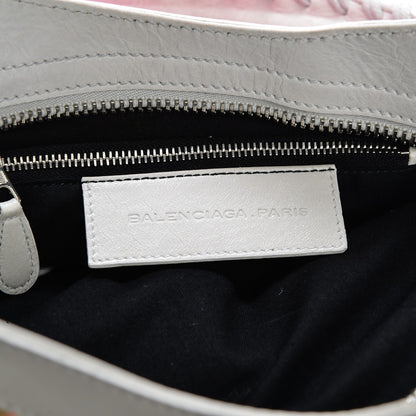 Balenciaga Agneau Canvas Floral Giant 21 Silver Hardware City White 6 of 12