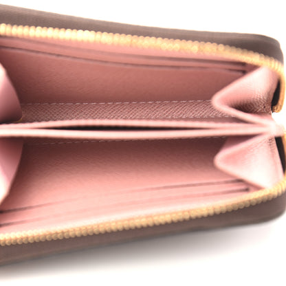 Louis Vuitton Damier Ebene Zippy Coin Purse Rose Ballerine 5 of 10
