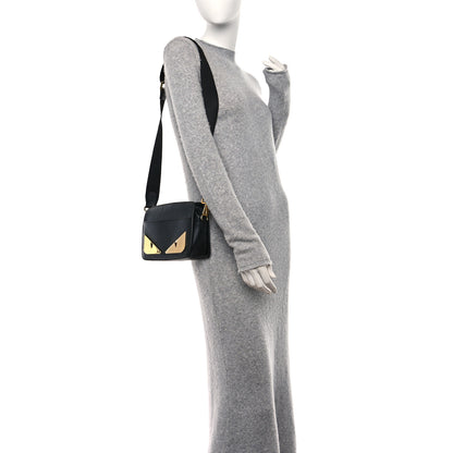 Fendi Vitello Metal Monster Eyes Messenger Bag Black 2 of 13