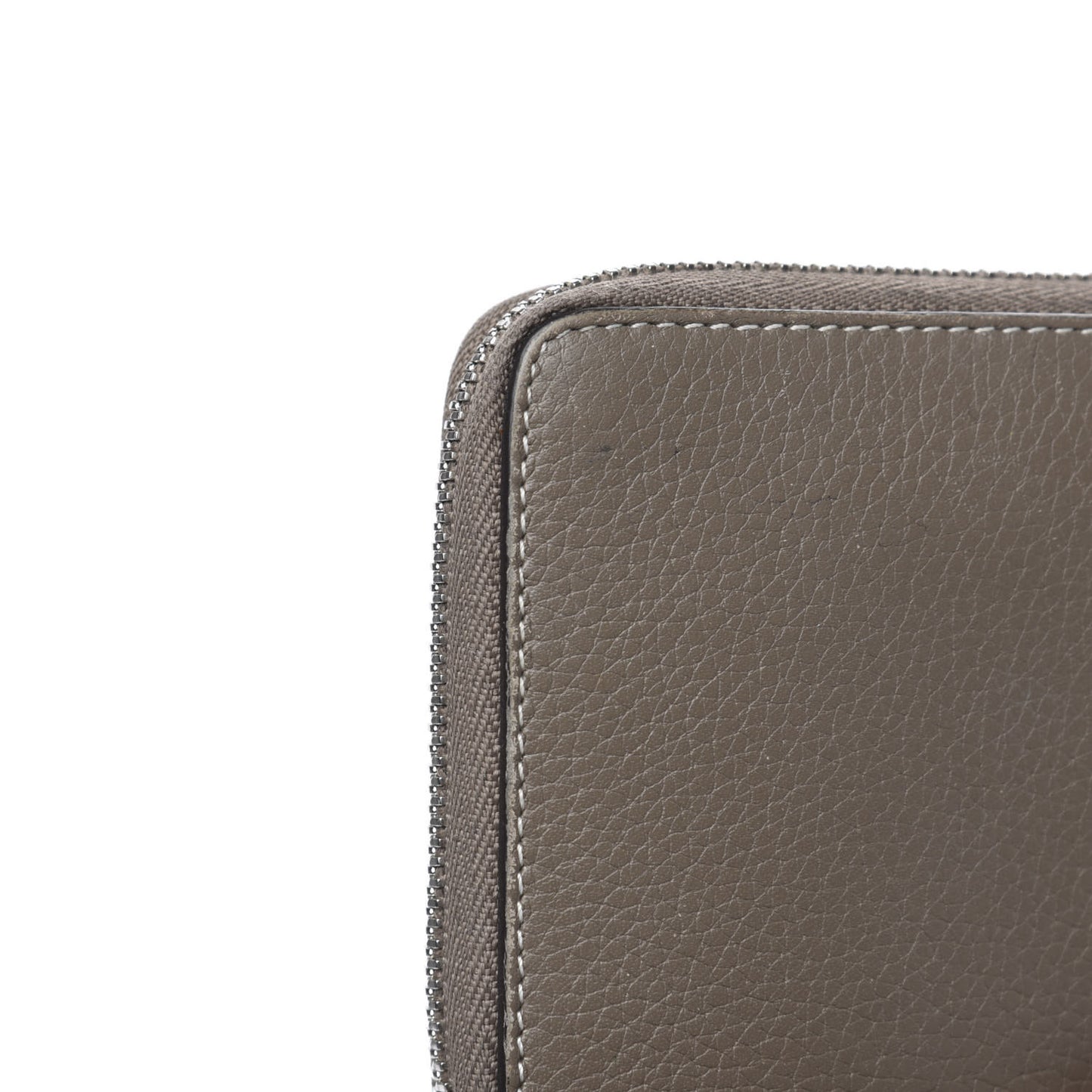 Drummed Calfskin Zip Around Multifunction Wallet Souris