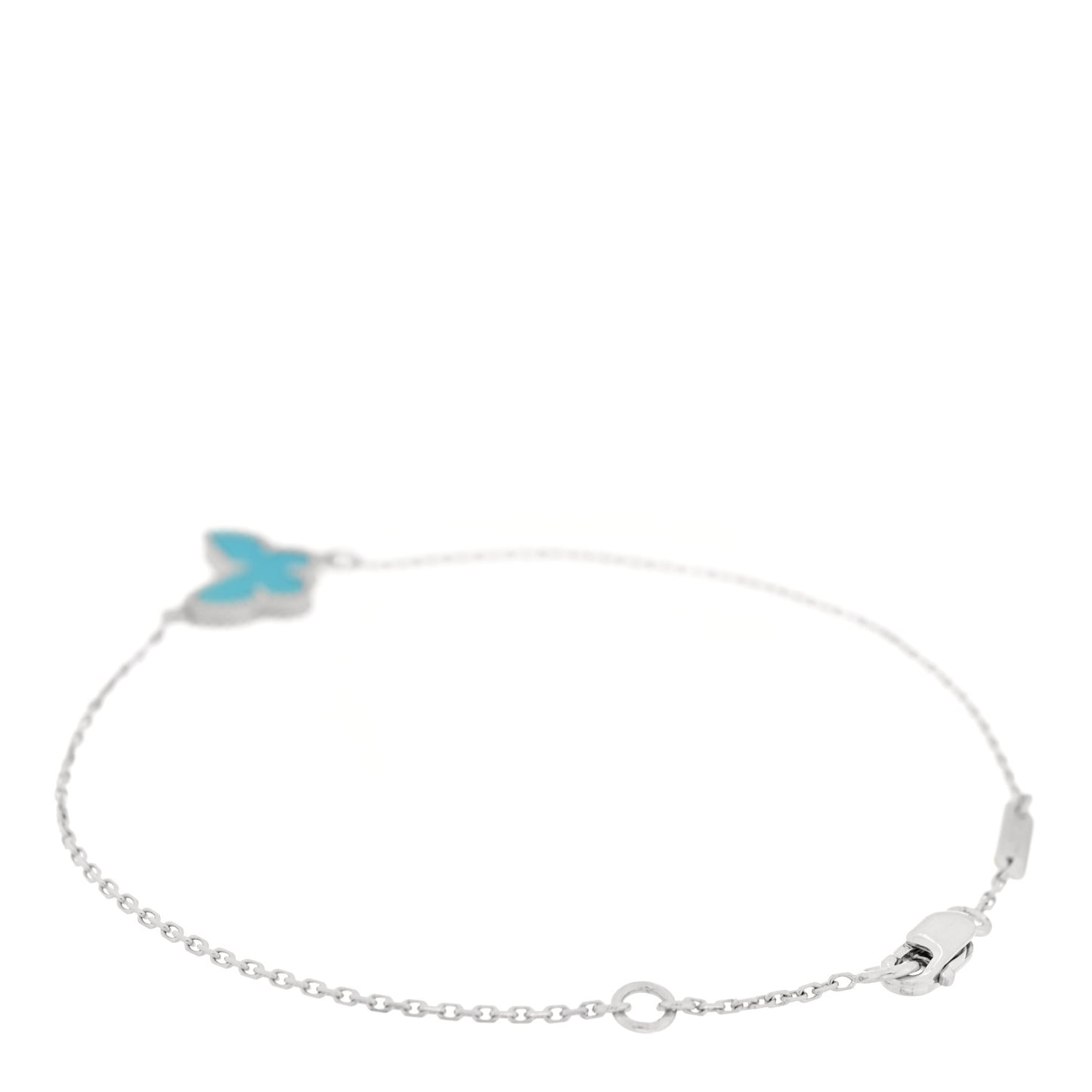 18K White Gold Turquoise Sweet Alhambra Butterfly Bracelet