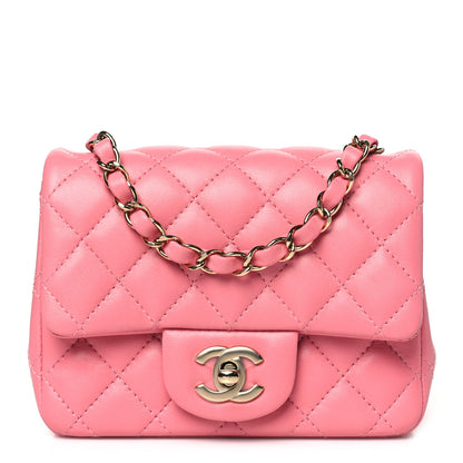 Chanel Lambskin Quilted Mini Square Flap Pink 1 of 10