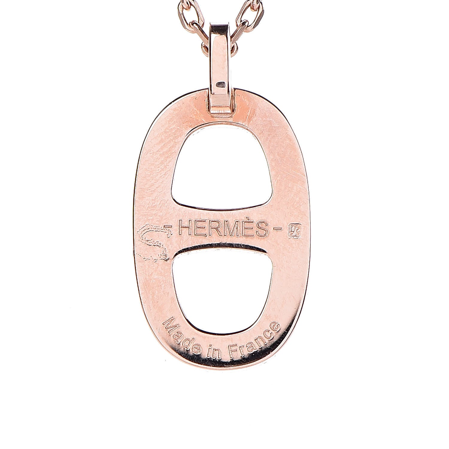 Hermes Laquered Iliade Pendant Necklace Vert Malachite 4 of 7