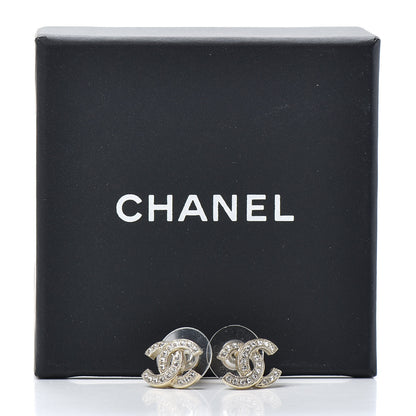 Chanel Crystal CC Earrings Gold 5 of 5