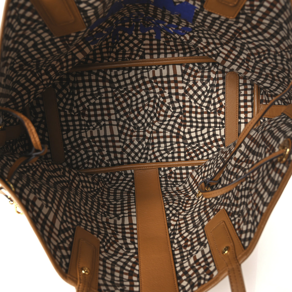 MCM Visetos Medium Liz Reversible Shopper Tote Cognac 8 of 17