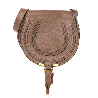 Chloe Calfskin Mini Marcie Round Crossbody Bag Nut 1 of 9