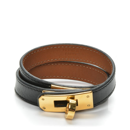 Hermes Chamonix Kelly Double Tour Bracelet S Black 1 of 7