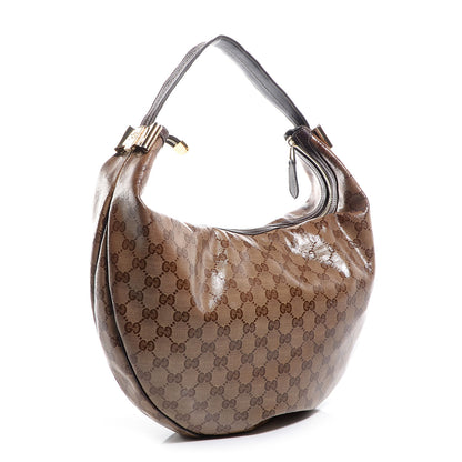 Gucci Crystal Monogram Duchessa Hobo Ebony 3 of 7