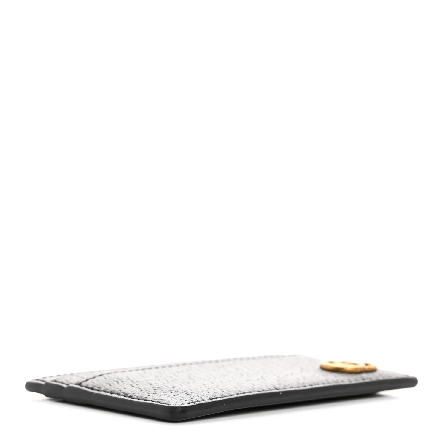 Gucci Calfskin Boar Effect GG Marmont Card Holder Black 4 of 7