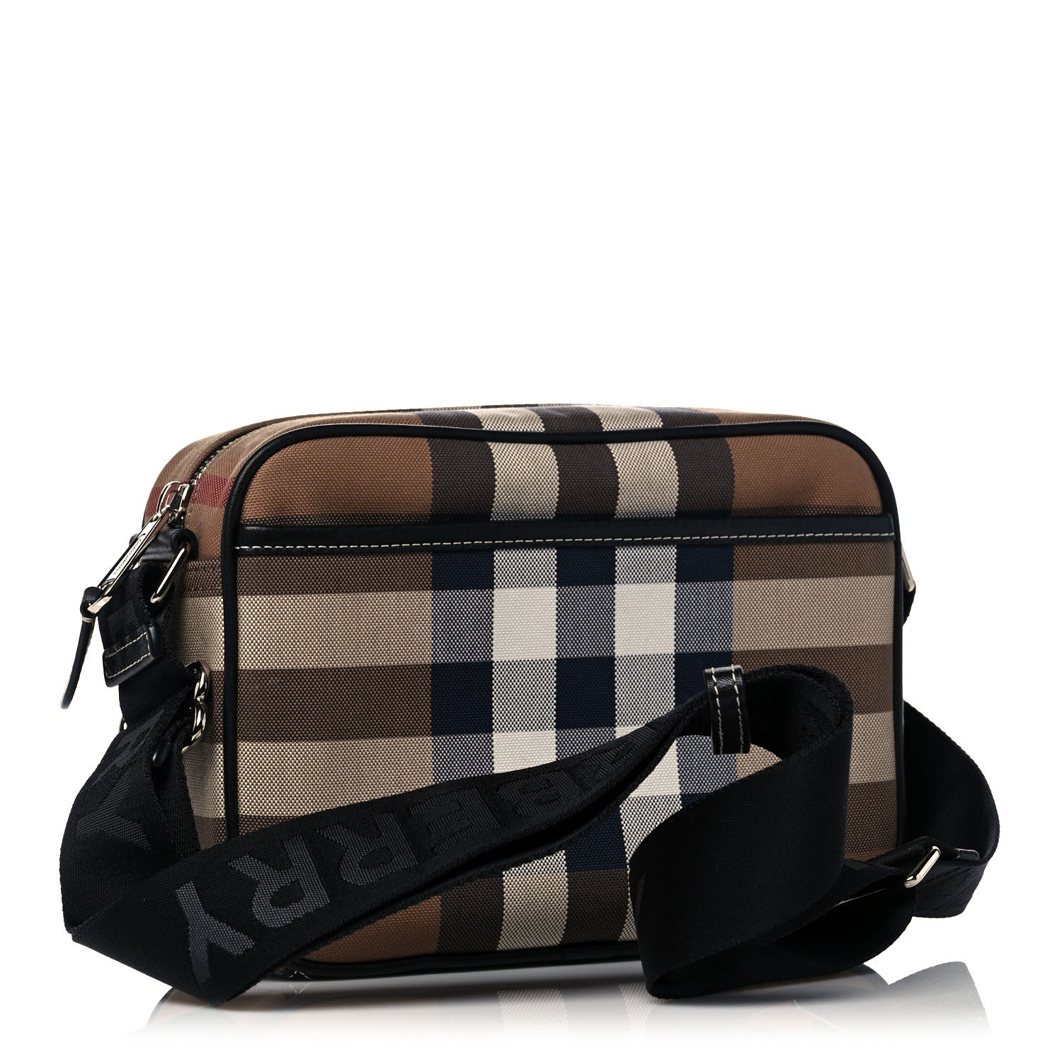Burberry Calfskin Vintage Check Camera Bag Archive Beige 3 of 14