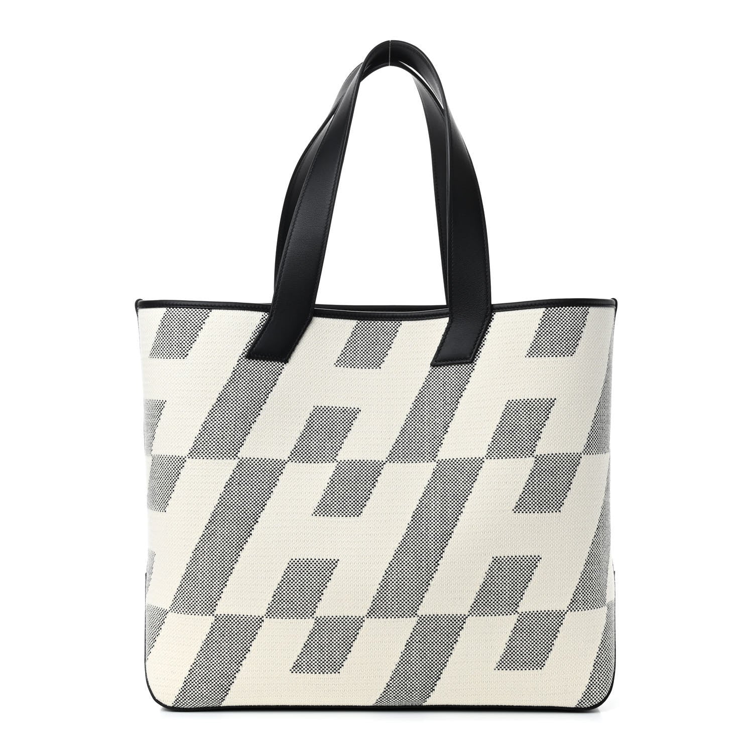 Hermes Swift H Canvas Cabas H En Biais 40 Black Ecru 1 of 9