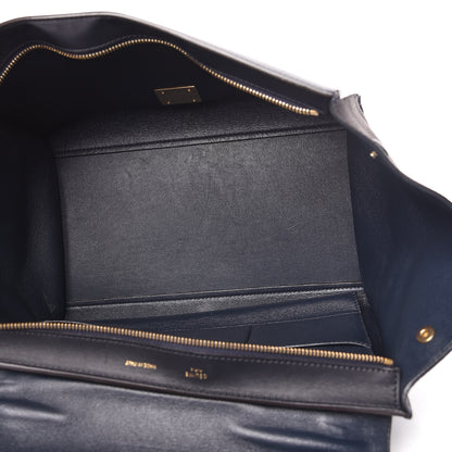 Celine Smooth Calfskin Suede Medium Trapeze Navy 5 of 17