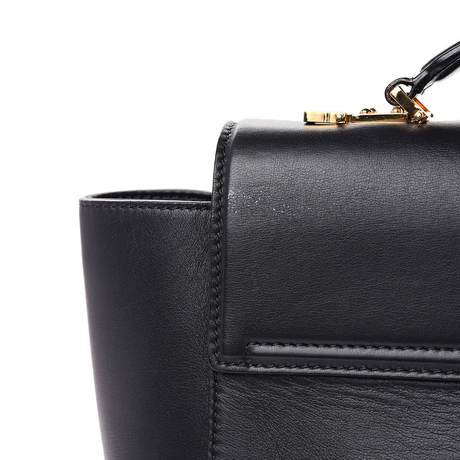 Versace Calfskin Signature Satchel Black 12 of 18