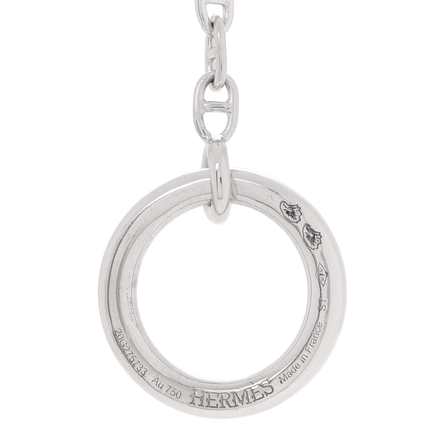 18K White Gold Diamond New Farandole Pendant Necklace