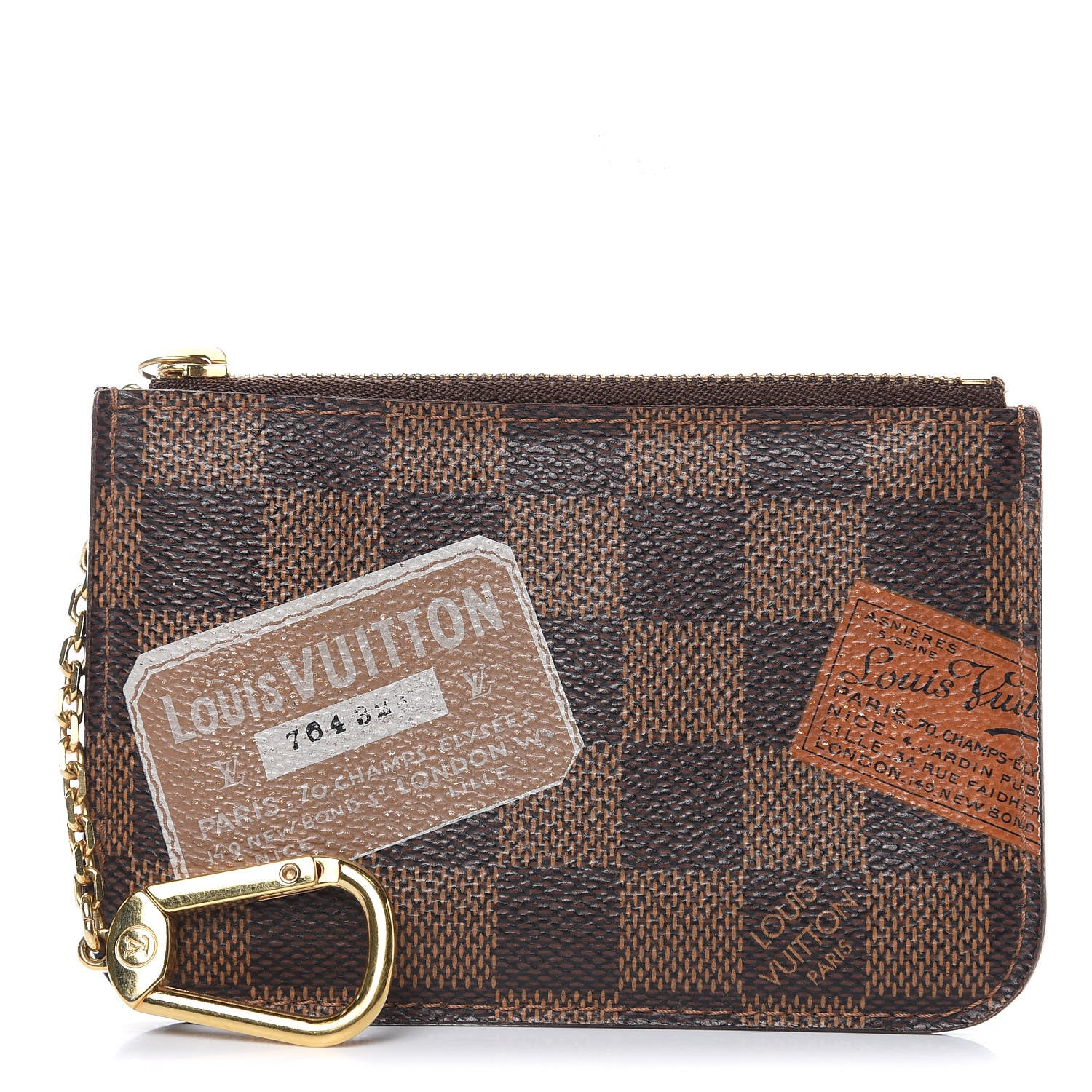 Louis Vuitton Damier Ebene Trunks and Bags Key Pouch 1 of 10
