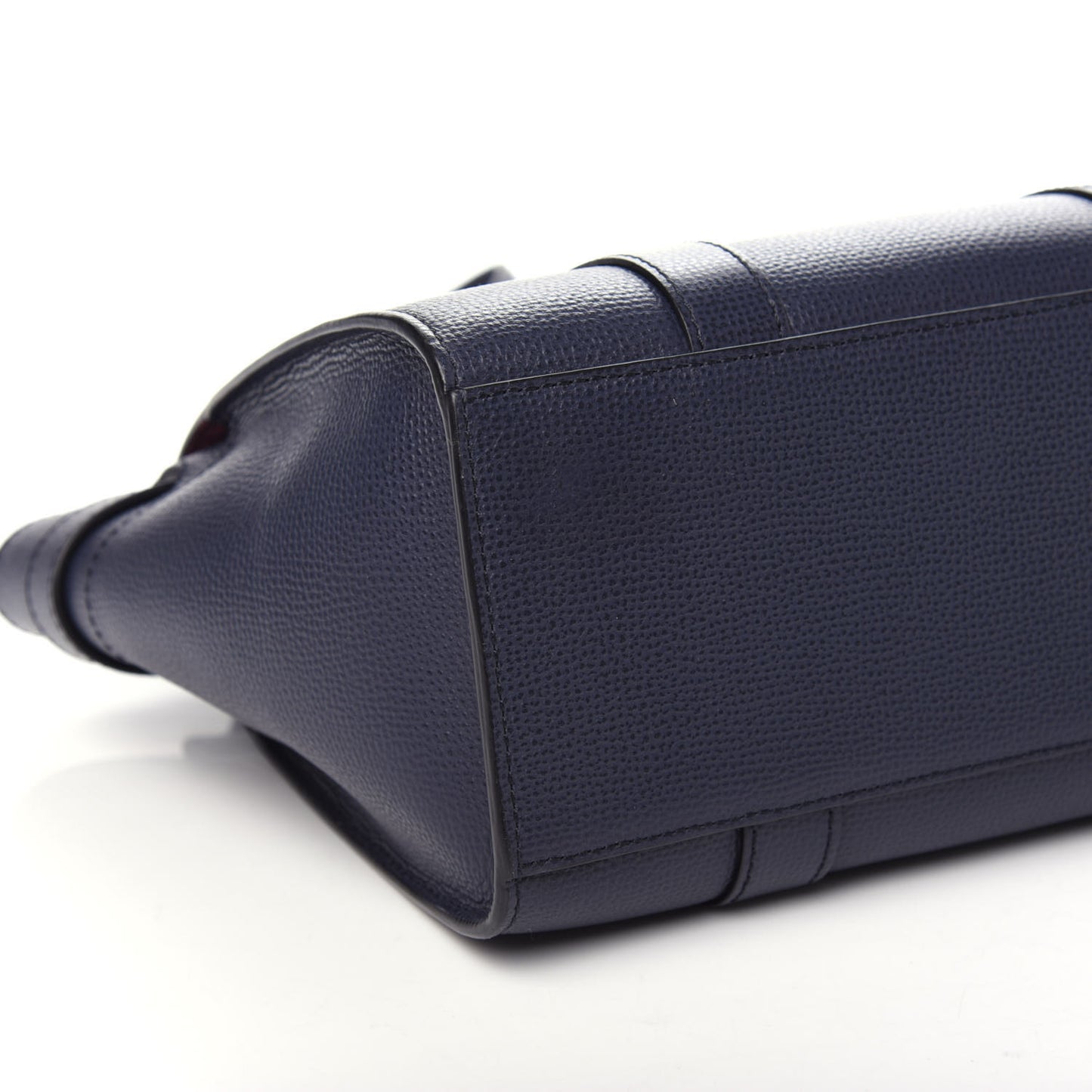 Grained Vegetable Calfskin Mini Zipped Bayswater Navy