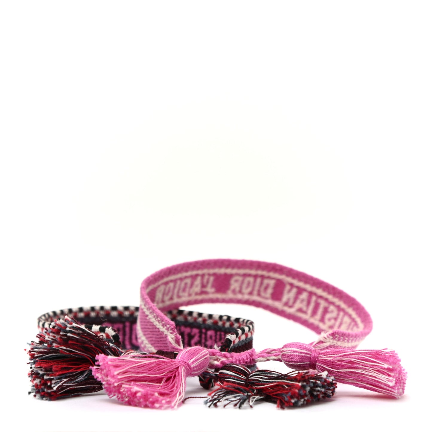 Woven Cotton J'Adior Friendship Bracelet Set Beige Multicolor