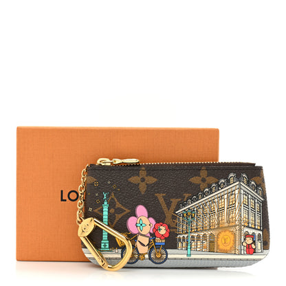 Louis Vuitton Monogram 2022 Christmas Animation Paris Key Pouch Pink 10 of 10