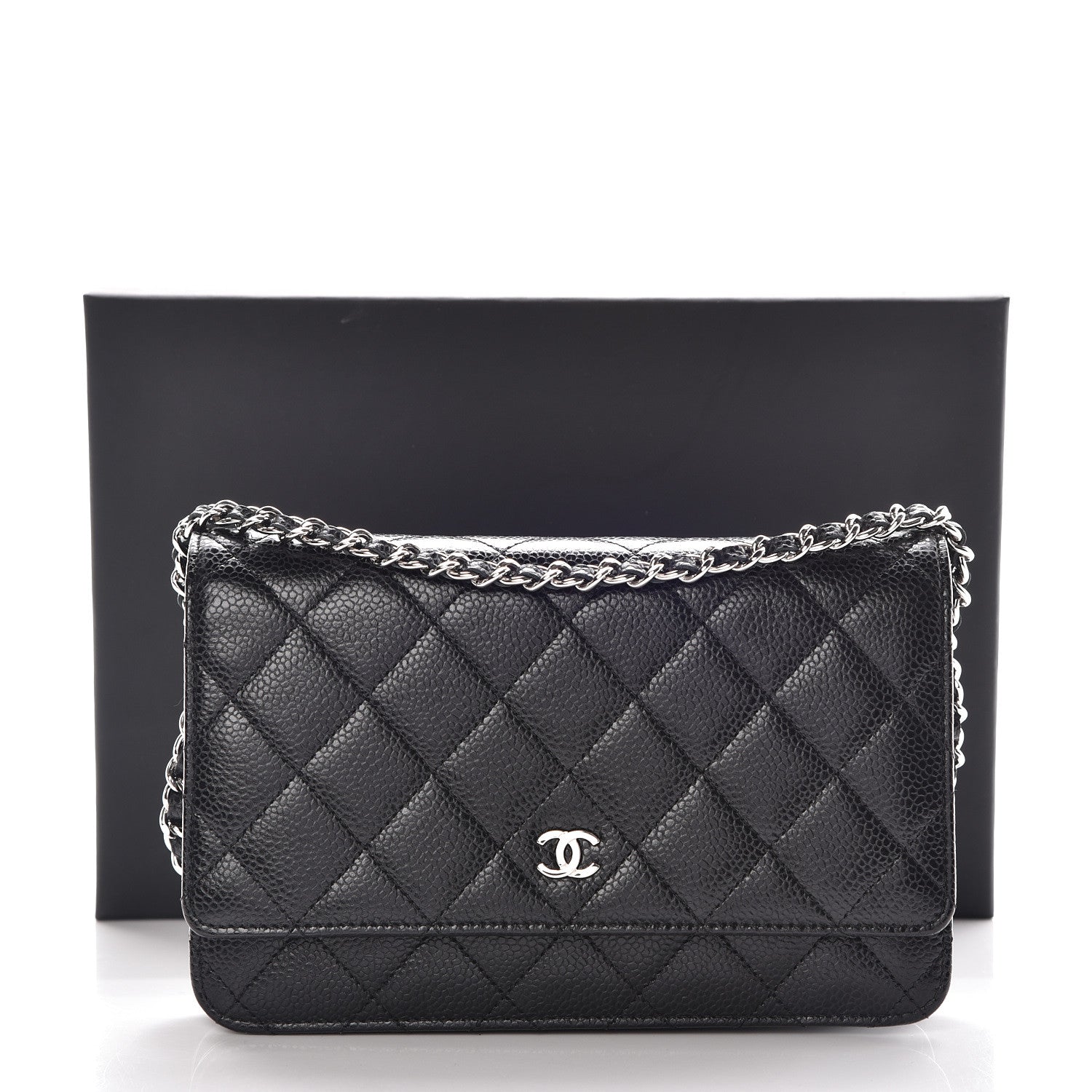 Chanel Caviar Quilted Wallet On Chain WOC Black 11 of 11