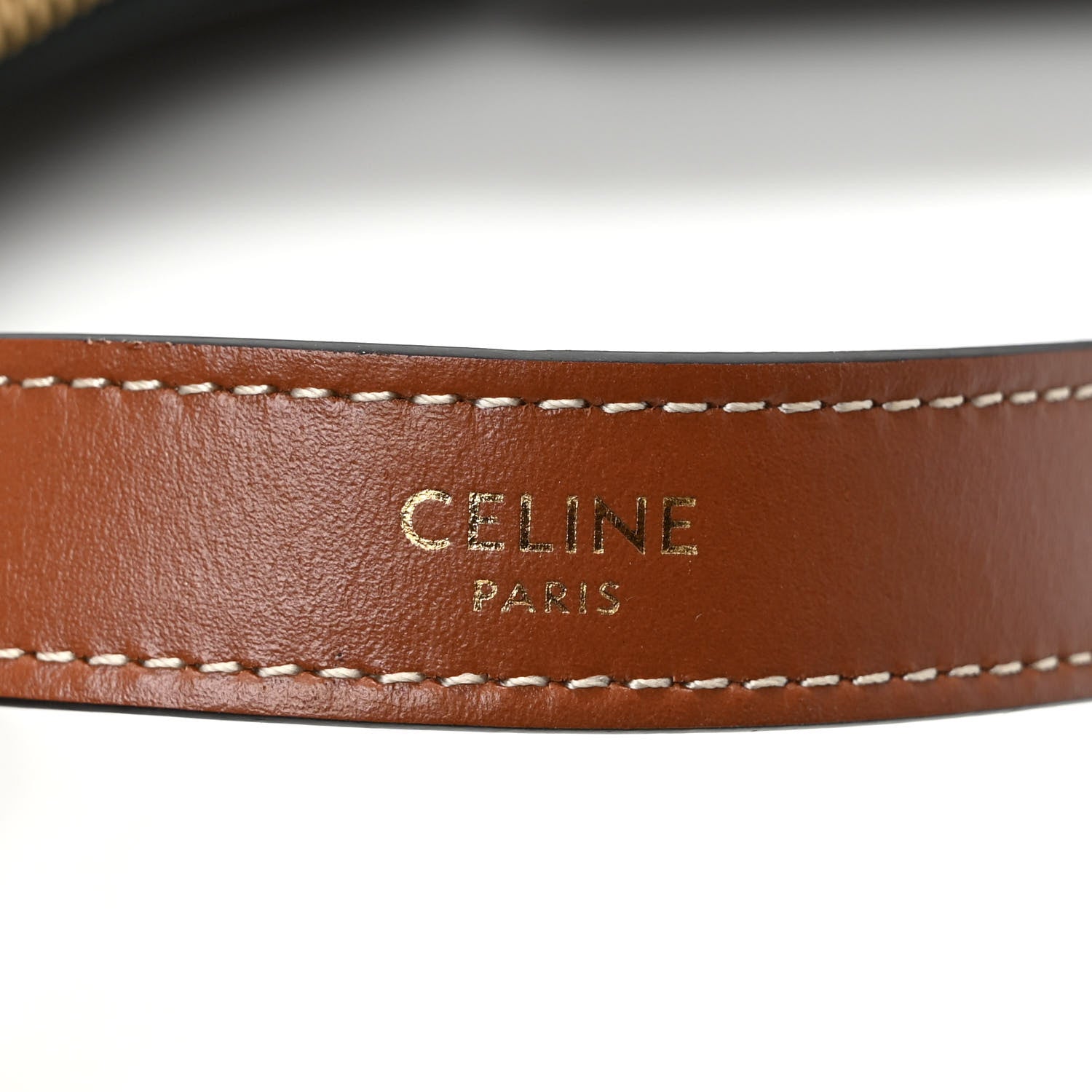 Celine Triomphe Canvas Calfskin Medium Strap Ava Triomphe Shoulder Bag Tan 6 of 8