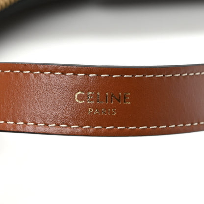 Celine Triomphe Canvas Calfskin Medium Strap Ava Triomphe Shoulder Bag Tan 6 of 8