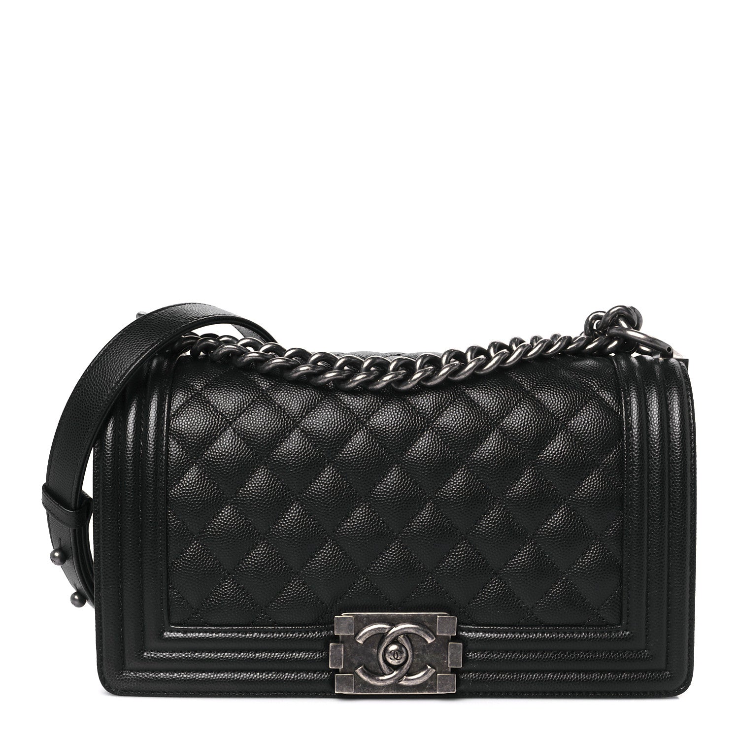 Chanel Caviar Quilted Medium Boy Flap Black 1 of 10