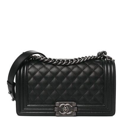 Chanel Caviar Quilted Medium Boy Flap Black 1 of 10