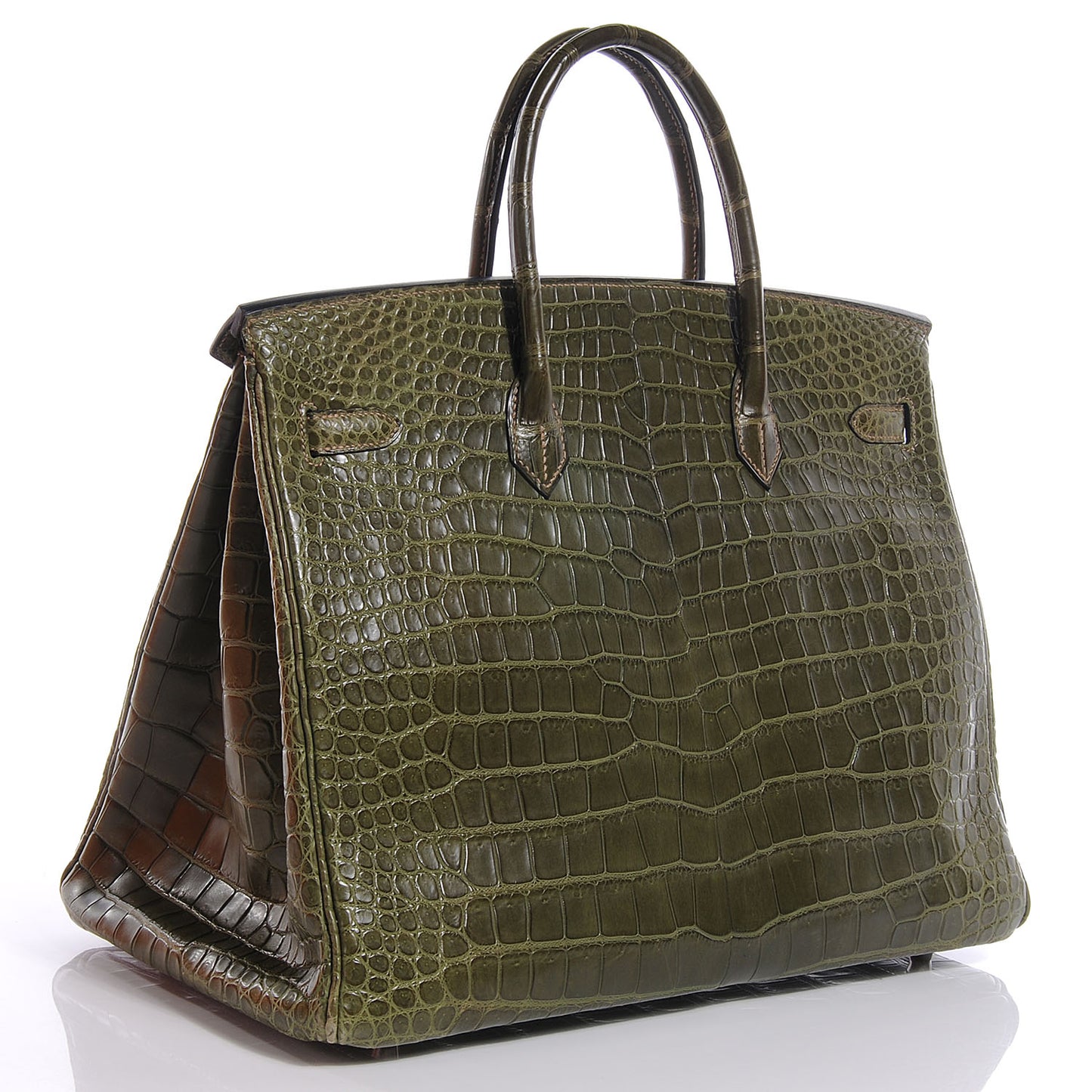 Matte Porosus Crocodile Birkin 40 Vert Olive