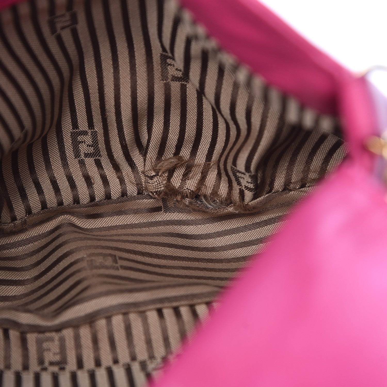 Fendi Vitello Flamingo Fendista Pouchette Crossbody Lampone 8 of 19
