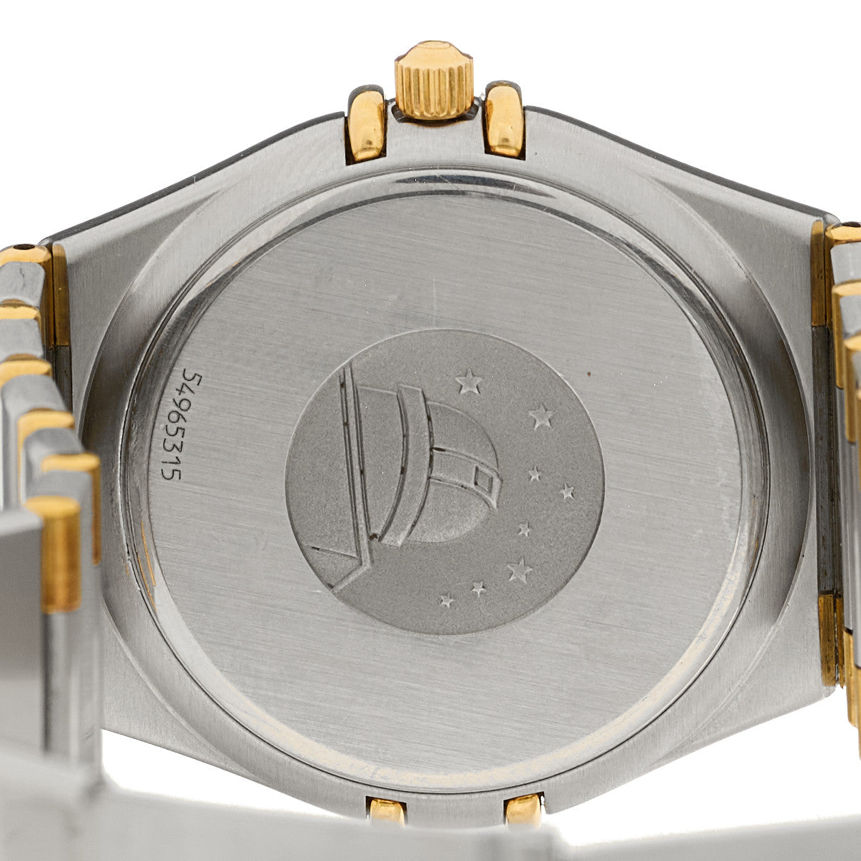 Stainless Steel 18K Yellow Gold 33mm Constellation Quartz Watch White 1312.30