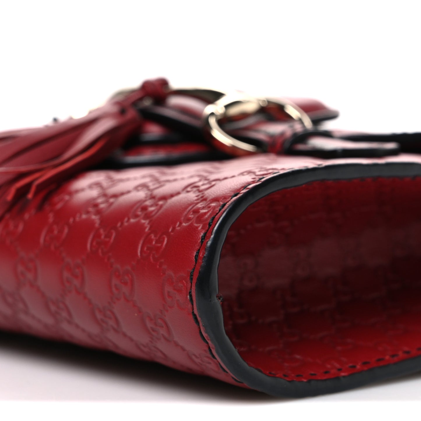 Soft Microguccissima Mini Emily Chain Shoulder Bag Rosso