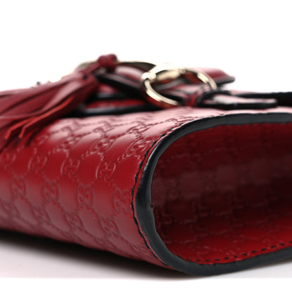 Gucci Soft Microguccissima Mini Emily Chain Shoulder Bag Rosso 10 of 10
