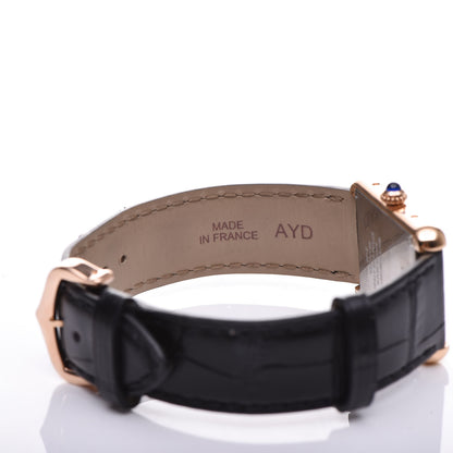 Cartier Stainless Steel 18K Pink Gold Alligator 24mm Tank Solo Quartz Watch Brown 5 of 7