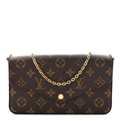 Louis Vuitton Monogram Pochette Felicie Chain Wallet Fuchsia 1 of 11